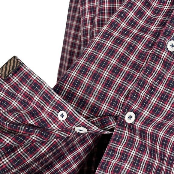 Billy Reid Standard Cut Tartan Plaid Button Up Shirt - Picture 3 of 6